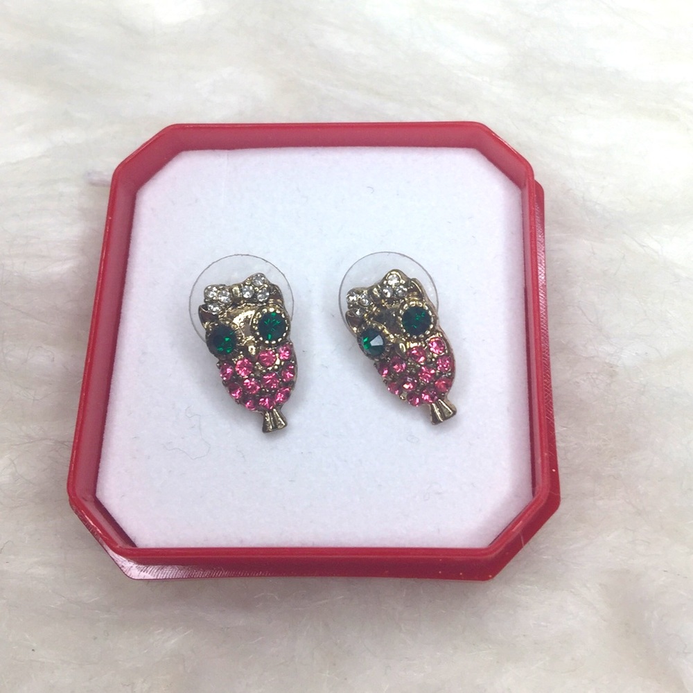 Betsey Johnson owl earrings